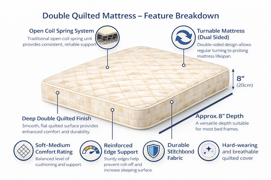 Deep Quilted Spring Interior Caravan Mattress | Made to Measure UK | Leisurest