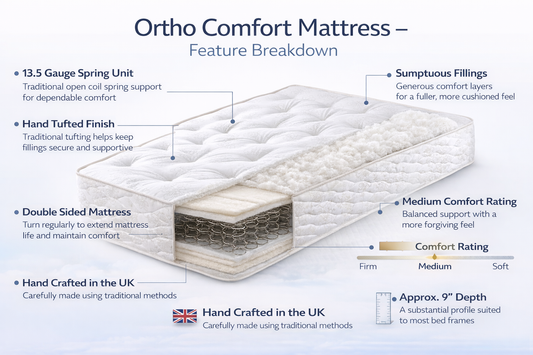 Ortho Comfort Mattress | Medium Open Coil Mattress UK
